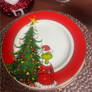 Grinch Christmas 4 Tree Plate